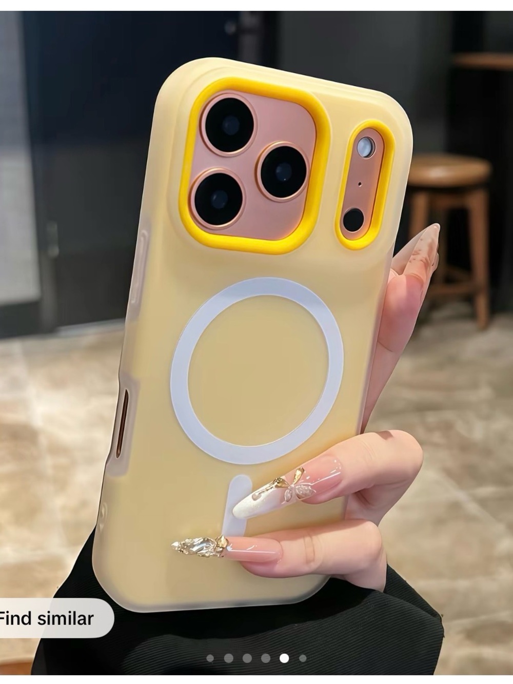 iPhone 15 pro max Yellow MagSafe-Compatible Case